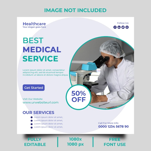 Medical Service Social Media Post or Instagram Post Design