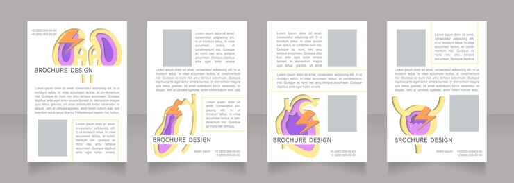 Vector medical signs of organ disease blank brochure layout design. vertical poster template set with empty copy space for text. premade corporate reports collection. editable flyer paper pages
