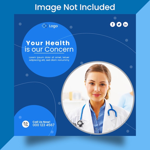 Medical social media ad post banner template Premium Vector