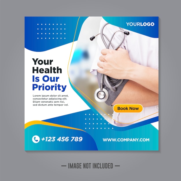 Medical social media banner template