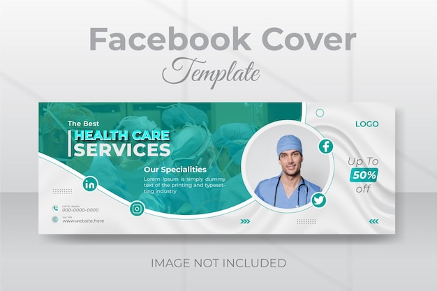 Vector medical social media cover or web banner template