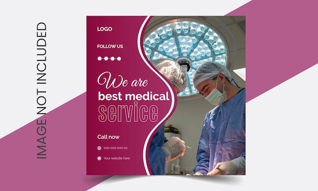 medical social media post design template