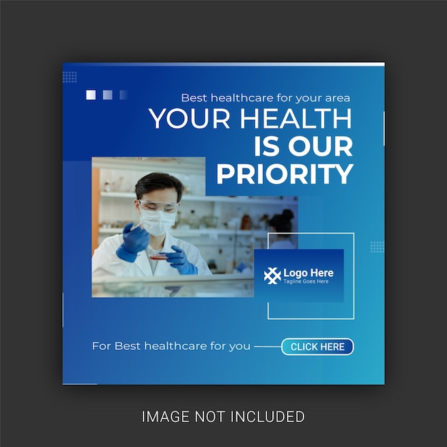 Medical social media post design template