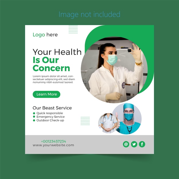 Vector medical  social media post design