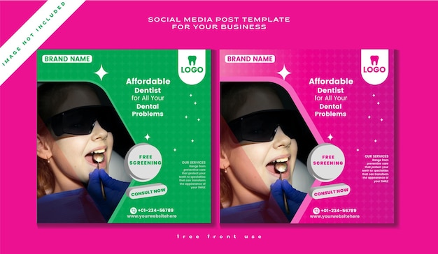 Medical Social media Post template and Instagram Stories