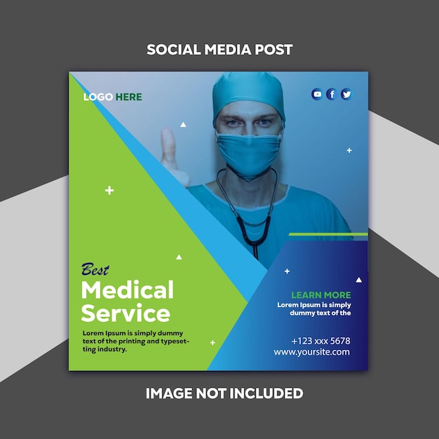 Medical social Media post template