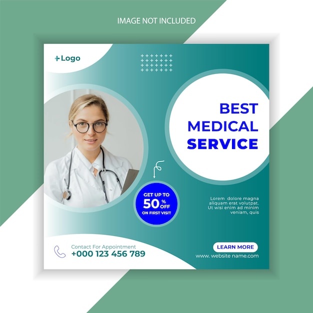 A medical social media post template