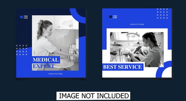 Vector medical social media post template