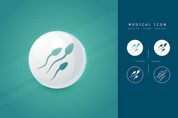 Medical sperm icon