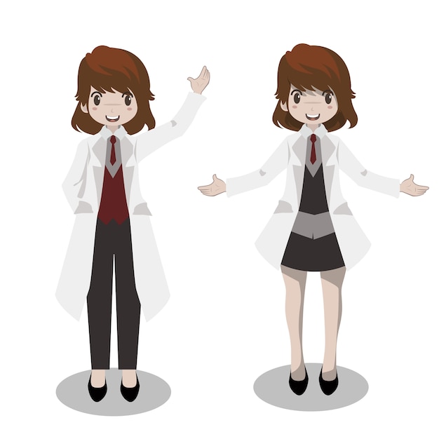 Vector medical staff character