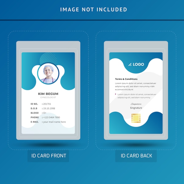 Medical staff id card template