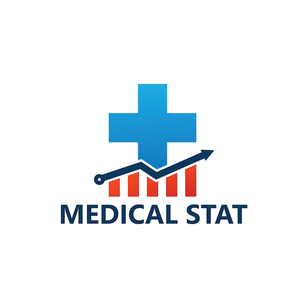 Дизайн шаблона логотипа медицинской статистики