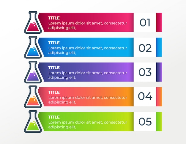 Medical steps business infographic template