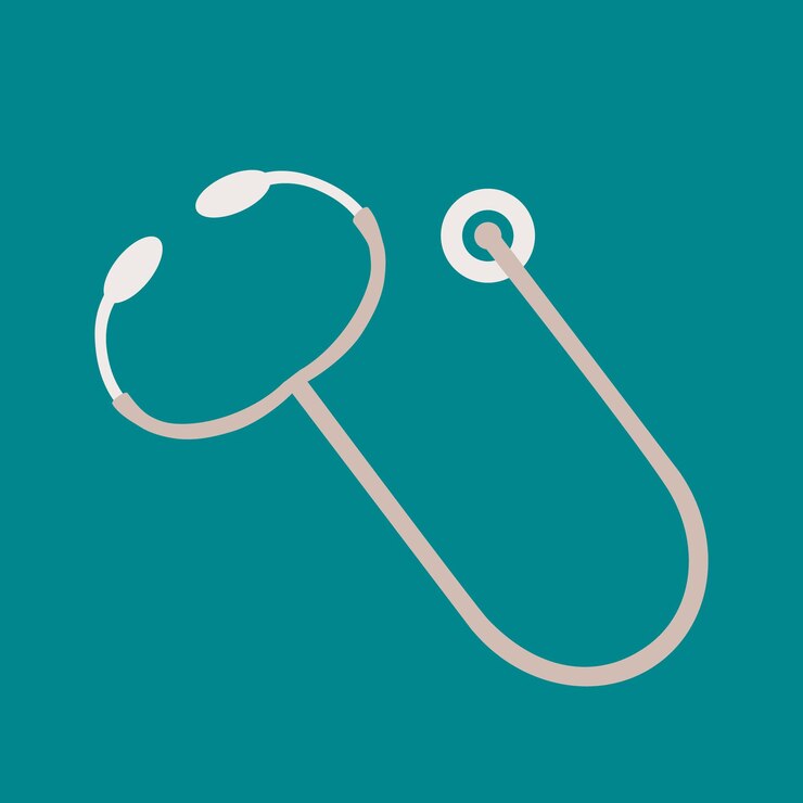 Vector a medical stethoscope for listening to the lungs by a doctor