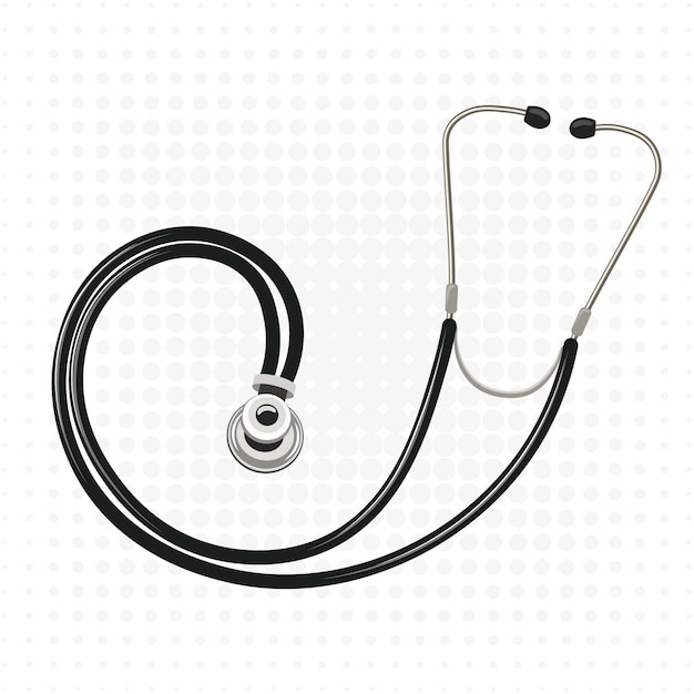 Medical stethoscope. Medical instrument. Illustration, poster, vector