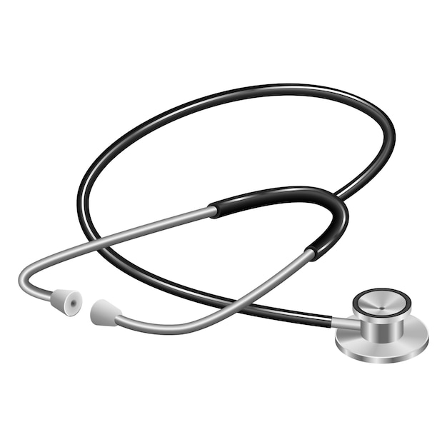 medical stethoscope mockup realistic illustration of medical stethoscope vector mockup for web