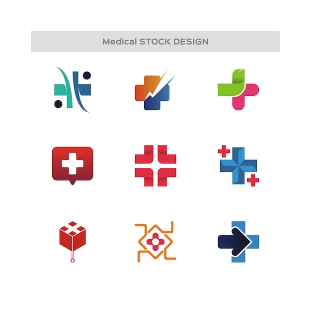 Vector medical stock design logo