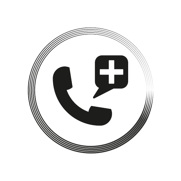 Medical support telephone icon Hospital call icon Vector illustration EPS 10