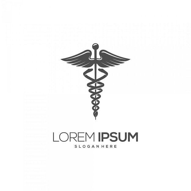 Vector medical symbol silhouette logo