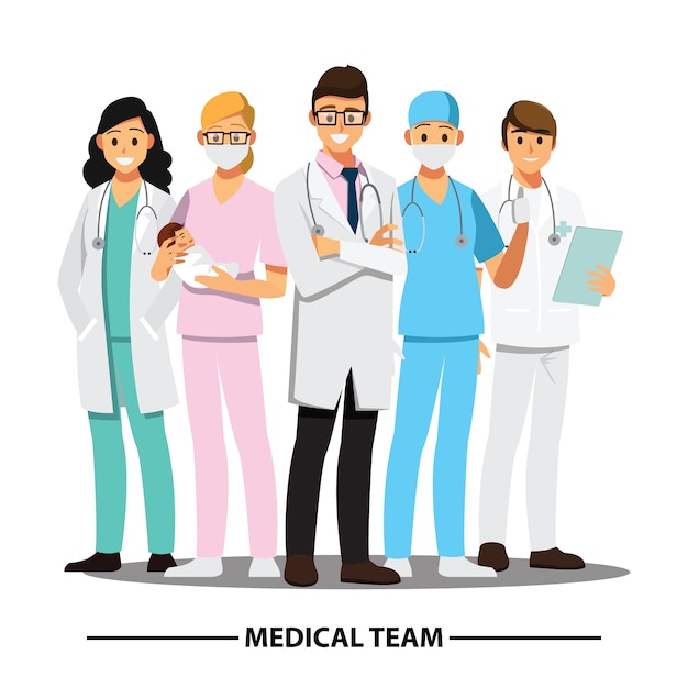 Equipe medica e personale