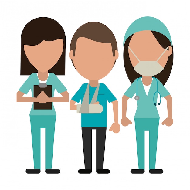 Vector medical teamwork avatar