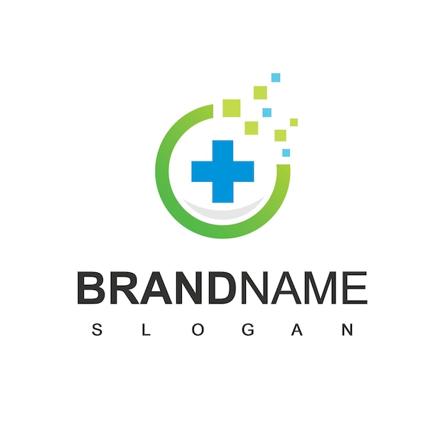 Шаблон дизайна логотипа медицинских технологий