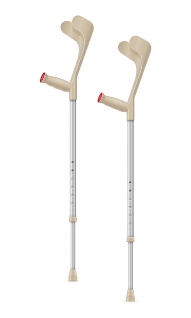 Medical telescopic stick crutches  