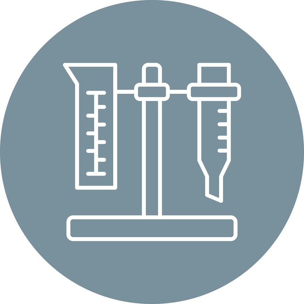 a medical test tube with a syringe inside