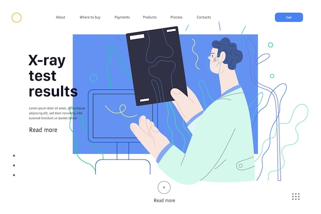 Medical tests template xray test