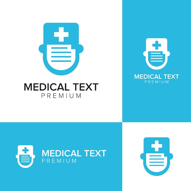 Medical text logo icon vector template