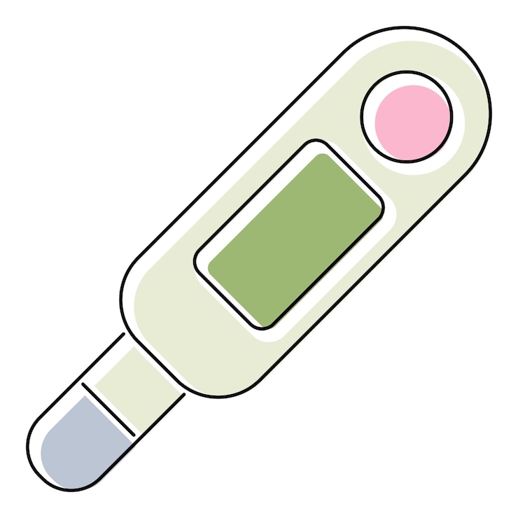 Vector medical thermometer icon flat illustration of medical thermometer vector icon for web isolated on white background