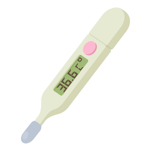 Medical thermometer icon Isometric 3d illustration of medical thermometer vector icon for web