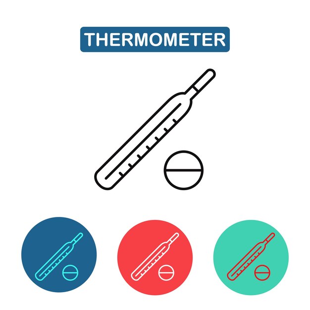 Значок медицинского термометра