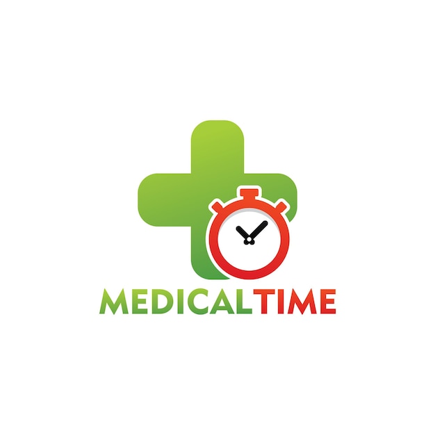 Medical Time Logo Template Design