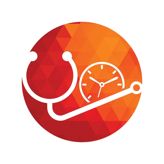 Medical time vector logo design template Health and medical or pharmacy logo concept