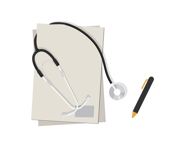 Medical tools and equipment stethoscope stock illustration