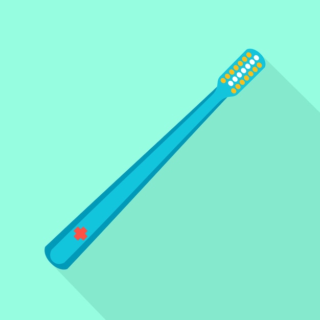 Medical toothbrush icon Flat illustration of medical toothbrush vector icon for web design