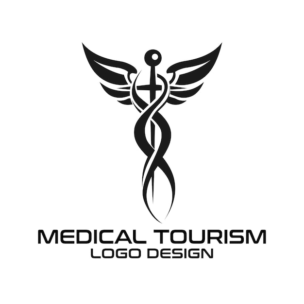 Medical tourism vector logo design