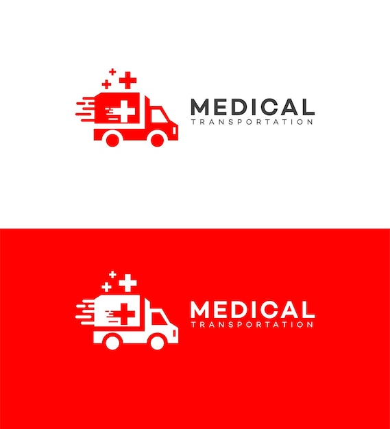 Vector medical transportation logo