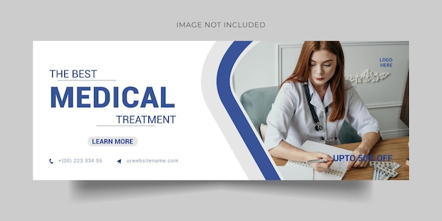 Medical treatment health care facebook cover and social media template