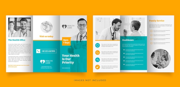 Medical trifold brochure templat