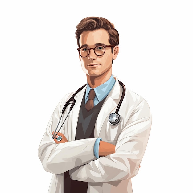 medical vector illustration doctor health medicine hospital care stethoscope professional