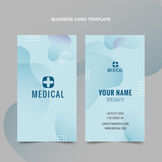 Medical vertical business card