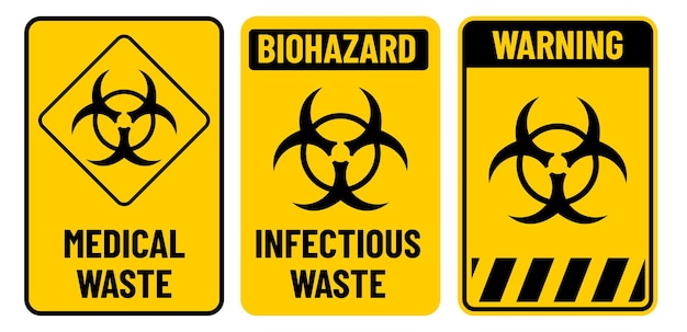 Vector medical waste biohazard sign print ready vector