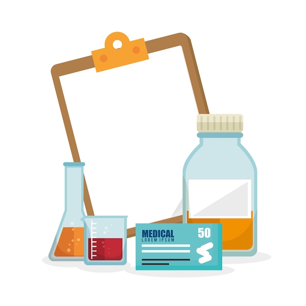 medication supplies laboratory clipboard 