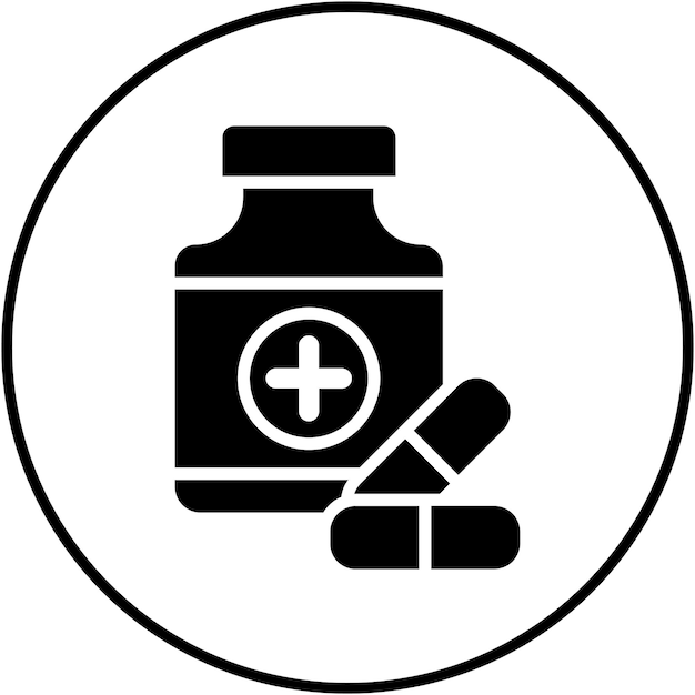 Vector medication vector icon kan worden gebruikt voor medicine i iconset