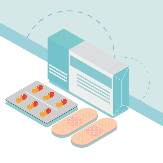 Vector medicijnhulp op recept