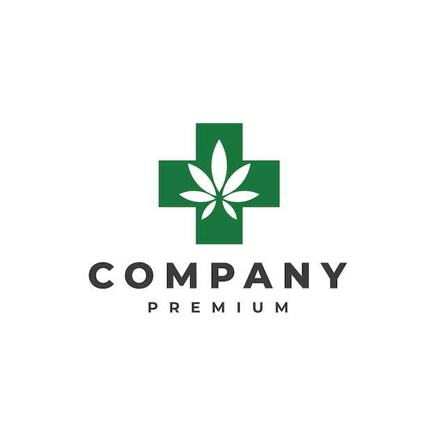 Vector medicinale cannabis blad logo vector pictogrammalplaatje