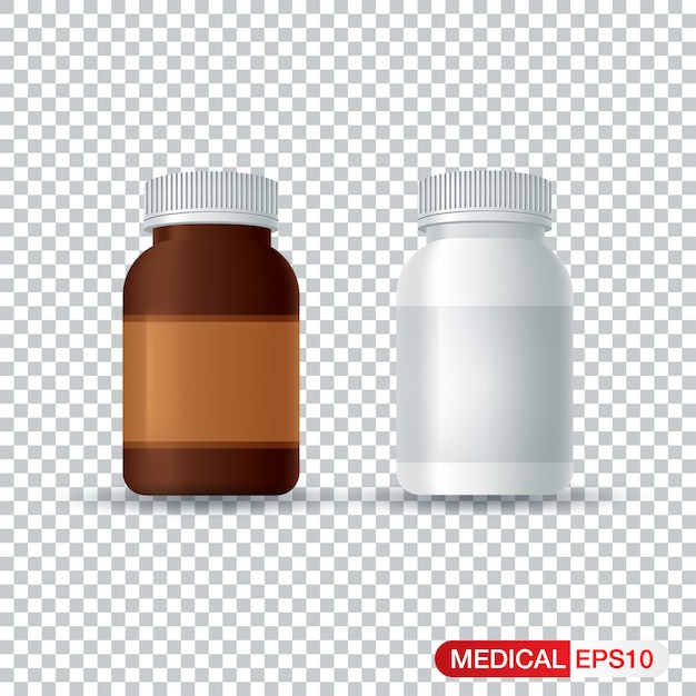 Vector medicine bottles