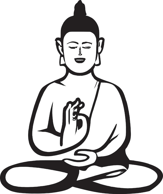 Medicine Buddha with Healing Powers Iconic Illustration